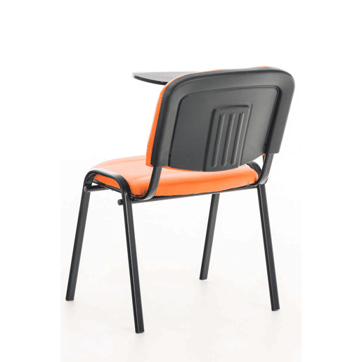 silla conferencia Ken con mesa plegable Simil cuero Naranja 71X53X81 cm