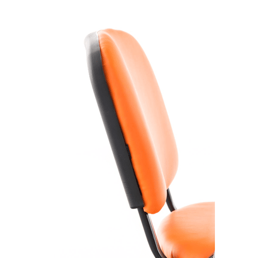 silla conferencia Ken con mesa plegable Simil cuero Naranja 71X53X81 cm
