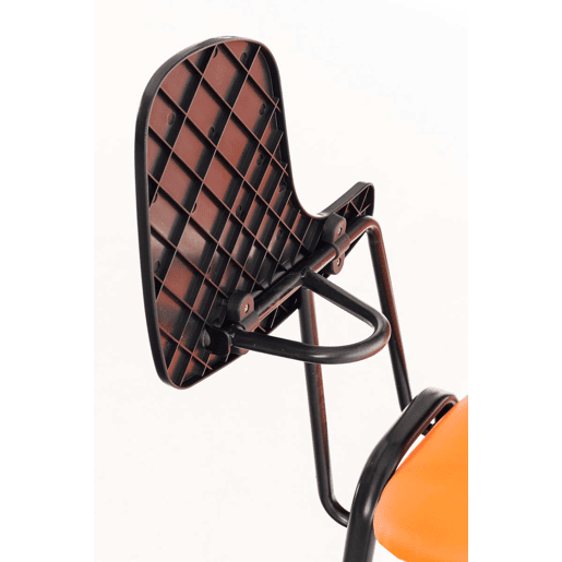 silla conferencia Ken con mesa plegable Simil cuero Naranja 71X53X81 cm