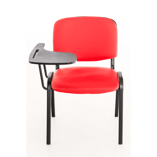 silla conferencia Ken con mesa plegable Simil cuero Rojo 71X53X81 cm