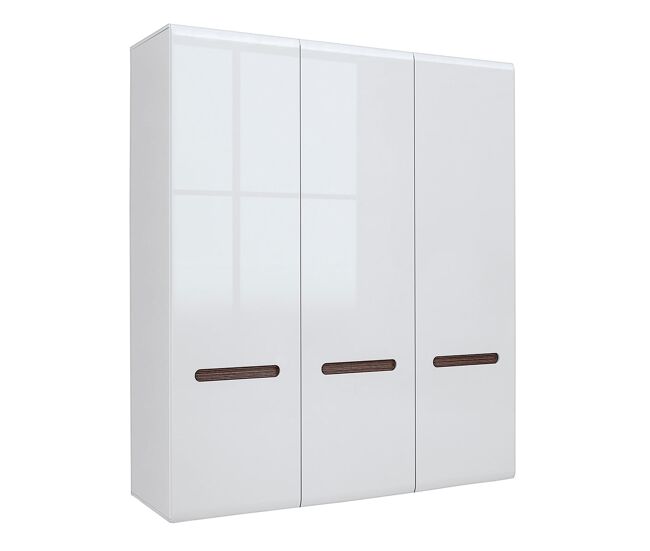 Armario 3 puertas darrel blanco lacado y madera