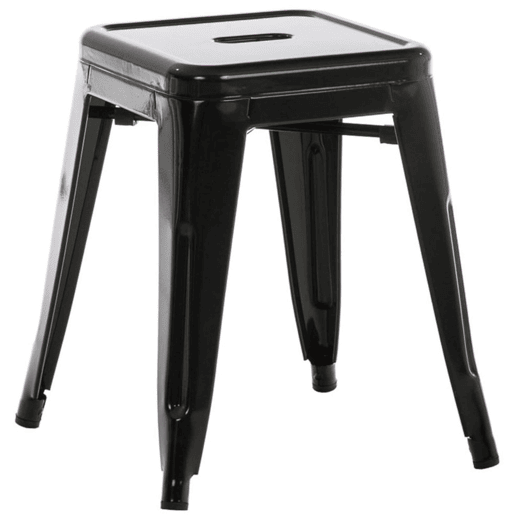 Taburete Armin Metal Negro 40X40X46 cm