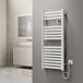 Radiador toallero eléctrico mural Ringebu 500W 16 lamas aluminio Radiador toallero eléctrico mural Ringebu 500W 16 lamas aluminio Blanco