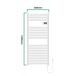 Radiador toallero eléctrico mural Ringebu 500W 16 lamas aluminio Radiador toallero eléctrico mural Ringebu 500W 16 lamas aluminio Blanco