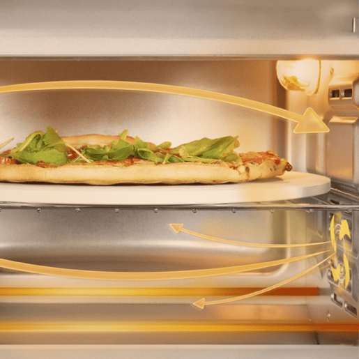 Cecotec Mini-forno de convecção de 26 litros com pedra especial para pizzas e 6 funções diferentes.