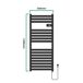Radiador toallero eléctrico mural Ringebu 500W 16 lamas aluminio Radiador toallero eléctrico mural Ringebu 500W 16 lamas aluminio Negro