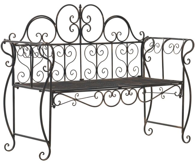 Banco de jardin Minna Metal Bronce 46X128X94 cm
