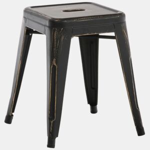 Taburete Armin Metal Negro-dorado 40X40X46 cm