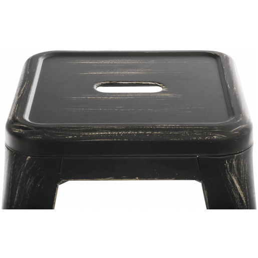 Taburete Armin Metal Negro-dorado 40X40X46 cm