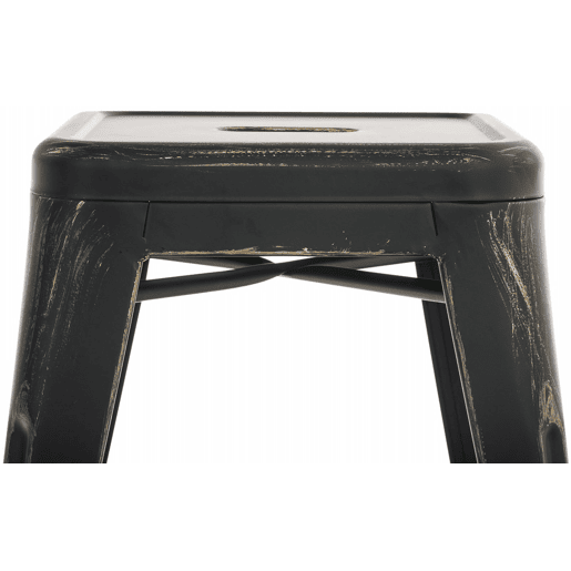 Taburete Armin Metal Negro-dorado 40X40X46 cm
