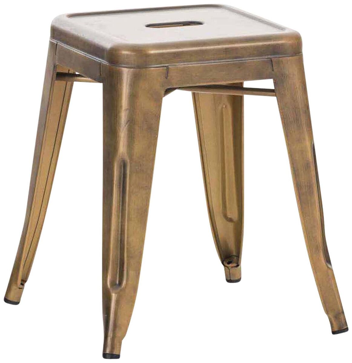 Taburete armin metal dorado 40x40x46 cm