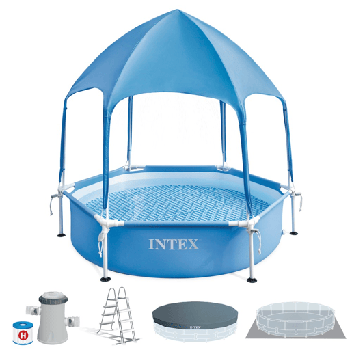 Piscina circular desmontável de 700 L ctoldo desmontável Canopy Metal Frame INTEX