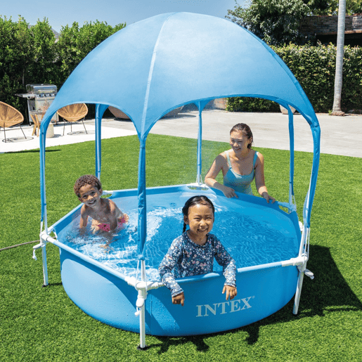 Piscina circular desmontável de 700 L ctoldo desmontável Canopy Metal Frame INTEX