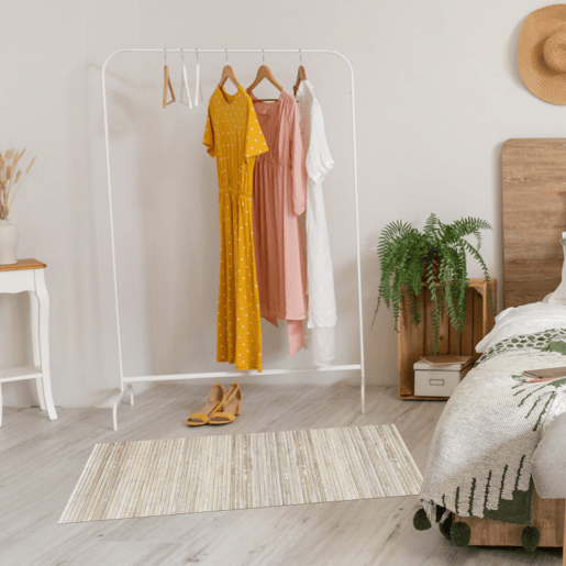 Tapete de Bambu natural antiderrapante interior e exterior Bege 140 x 200 cm