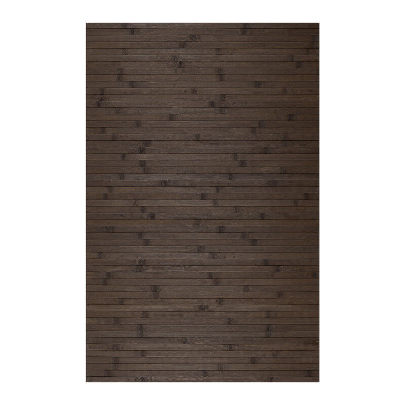 Alfombra de bambú natural antideslizante marrón oscuro, 120 x 180 cm