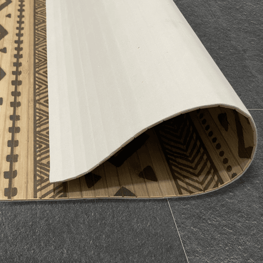Tapete de Bambu natural antiderrapante interior e exterior Étnico Preto 120 x 180 cm