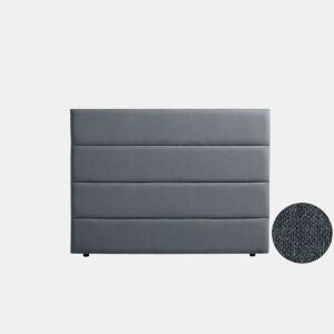 Cabeceira Estofada GENOVA Aqualine 190x120x8 cm - CINZA ESCURO - Moonia