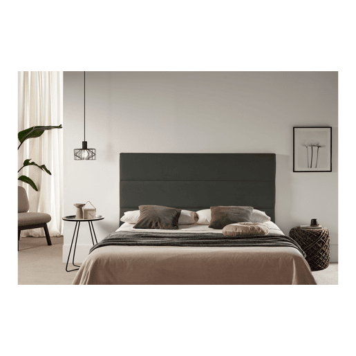Cabeceira Estofada GENOVA Aqualine 210x120x8 cm - PRETO - Moonia