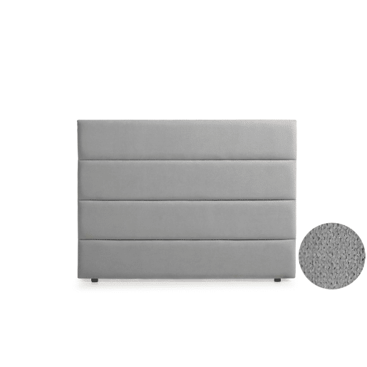 Cabeceira Estofada GENOVA Aqualine 210x120x8 cm - Cinzento Claro - Moonia