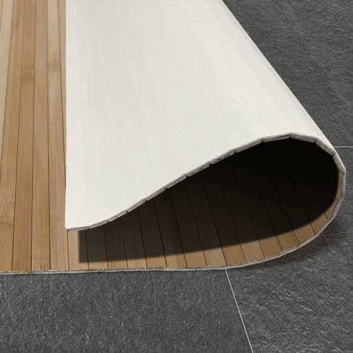 Tapete de Bambu natural antiderrapante interior e exterior Castanho Claro, 140 x 200 cm