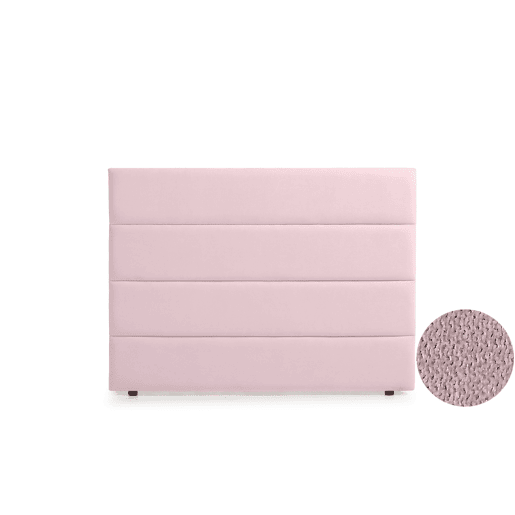 Cabeceira Estofada GENOVA Aqualine 220x120x8 cm - Rosa Claro - Moonia