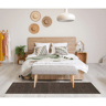 Tapete de Bambu natural antiderrapante interior e exterior Castanho escuro, 160 x 240 cm