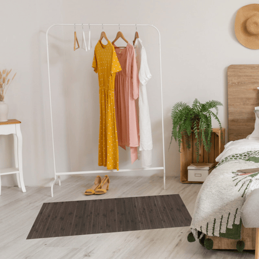 Tapete de Bambu natural antiderrapante interior e exterior Castanho escuro, 160 x 240 cm