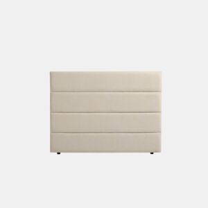 Cabeceira Estofada GENOVA Aqualine 210x120x8 cm - Bege Torrado - Moonia