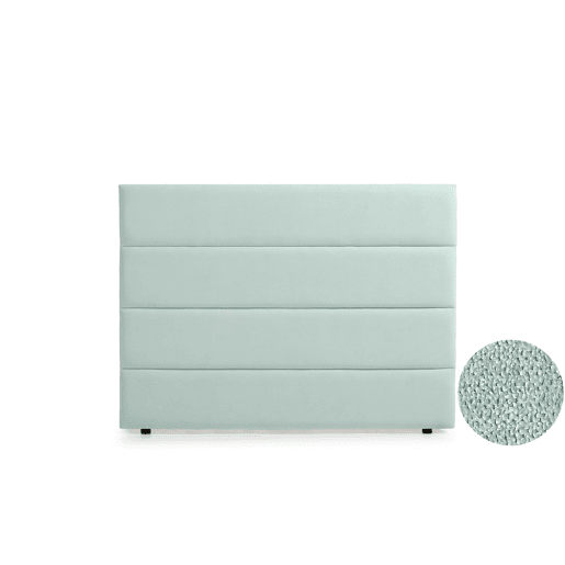 Cabeceira Estofada GENOVA Aqualine 210x120x8 cm - VERDE ÁGUA - Moonia