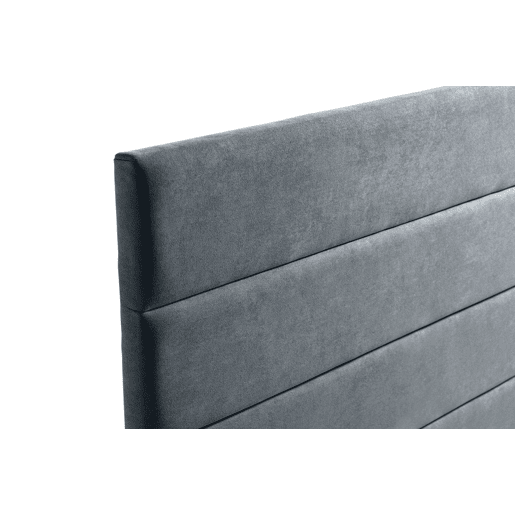 Cabeceira Estofada GENOVA Aqualine 160x120x8 cm - CINZA ESCURO - Moonia