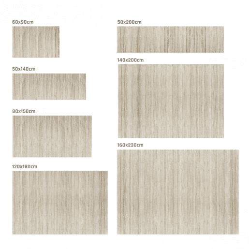 Tapete de Bambu natural antiderrapante interior e exterior Bege 120 x 180 cm