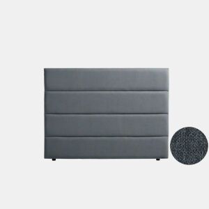 Cabeceira Estofada GENOVA Aqualine 170x120x8 cm - CINZA ESCURO - Moonia