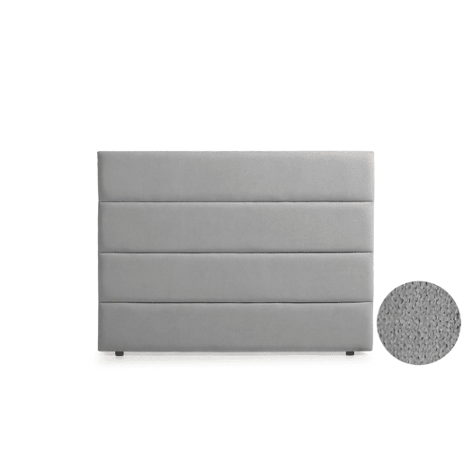 Cabeceira Estofada GENOVA Aqualine 170x120x8 cm - Cinzento Claro - Moonia