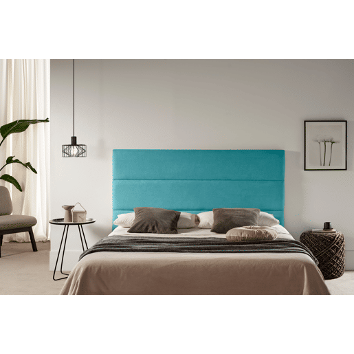 Cabeceira Estofada GENOVA Aqualine 220x120x8 cm - TURQUESA - Moonia