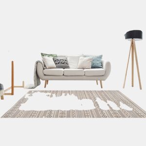 Tapete de Bambu natural antiderrapante interior e exterior Étnico Cinza 160 x 230 cm