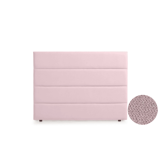 Cabeceira Estofada GENOVA Aqualine 170x120x8 cm - Rosa Claro - Moonia