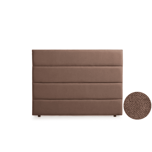 Cabeceira Estofada GENOVA Pele Sintética 145x120x8 cm - BRANCO - Moonia
