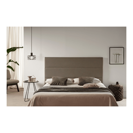 Cabeceira Estofada GENOVA Pele Sintética 130x120x8 cm - BRANCO - Moonia