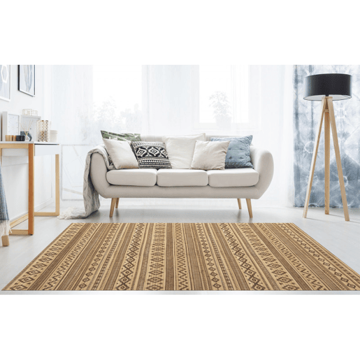 Tapete de Bambu natural antiderrapante interior e exterior Étnico Preto 60 x 90 cm