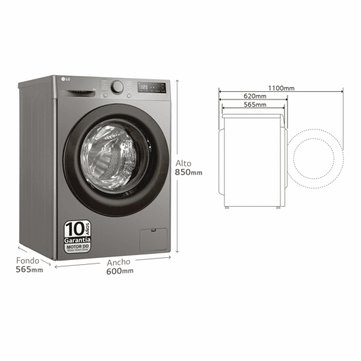 Máquina de lavar LG F4WR5009A6M 60 cm 1400 rpm 9 kg Máquina de lavar LG F4WR5009A6M 60 cm 1400 rpm 9 kg