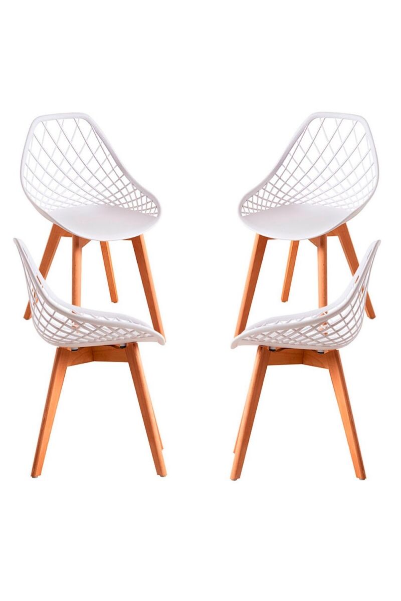 Pack 4 sillas deli - blanco