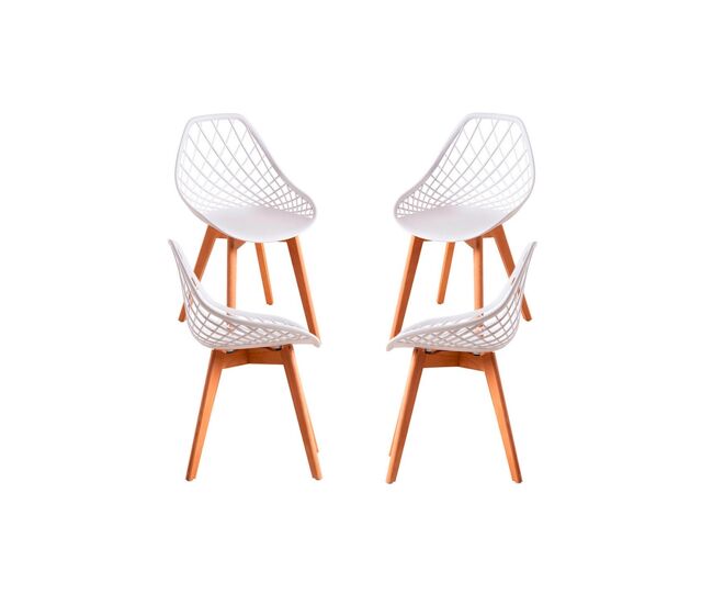 Pack 4 sillas deli - blanco