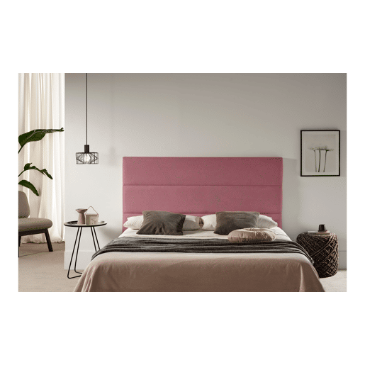 Cabeceira Estofada GENOVA Aqualine 90x120x8 cm - Rosa Claro - Moonia