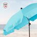 Aktive Sombrilla playa grande inclinable UV30 c/funda 200x200 Aktive Sombrilla playa grande inclinable UV30 c/funda 200x200 Azul