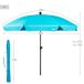 Aktive Sombrilla playa grande inclinable UV30 c/funda 200x200 Aktive Sombrilla playa grande inclinable UV30 c/funda 200x200 Azul