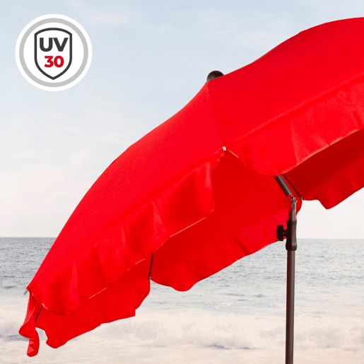 Aktive Guarda-sol grande 200 cm inclinável vermelho UV30 ccapa
