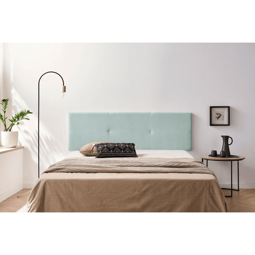 Cabeceira Estofada ALMA Aqualine 220x50x5 cm - VERDE ÁGUA - Moonia