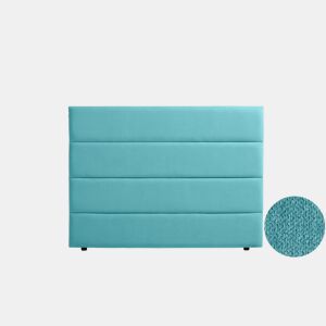 Cabeceira Estofada GENOVA Aqualine 130x120x8 cm - PRETO - Moonia