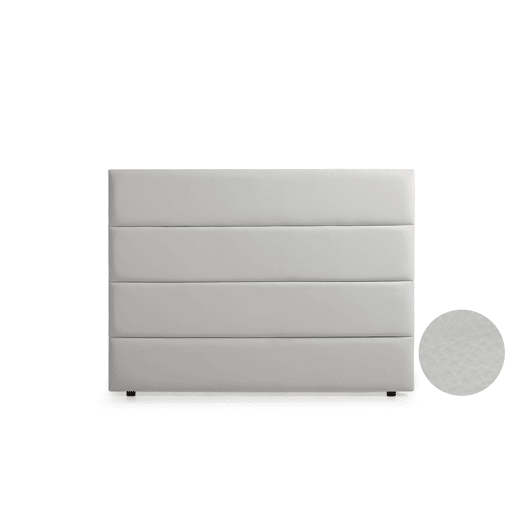 Cabeceira Estofada GENOVA Pele Sintética 160x120x8 cm - Castanho Claro - Moonia