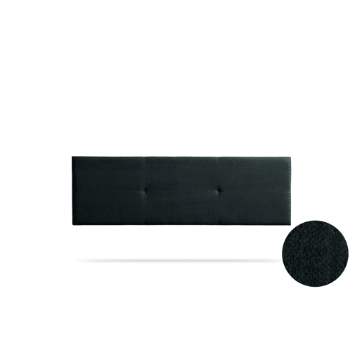 Cabeceira Estofada ALMA Aqualine 190x50x5 cm - PRETO - Moonia